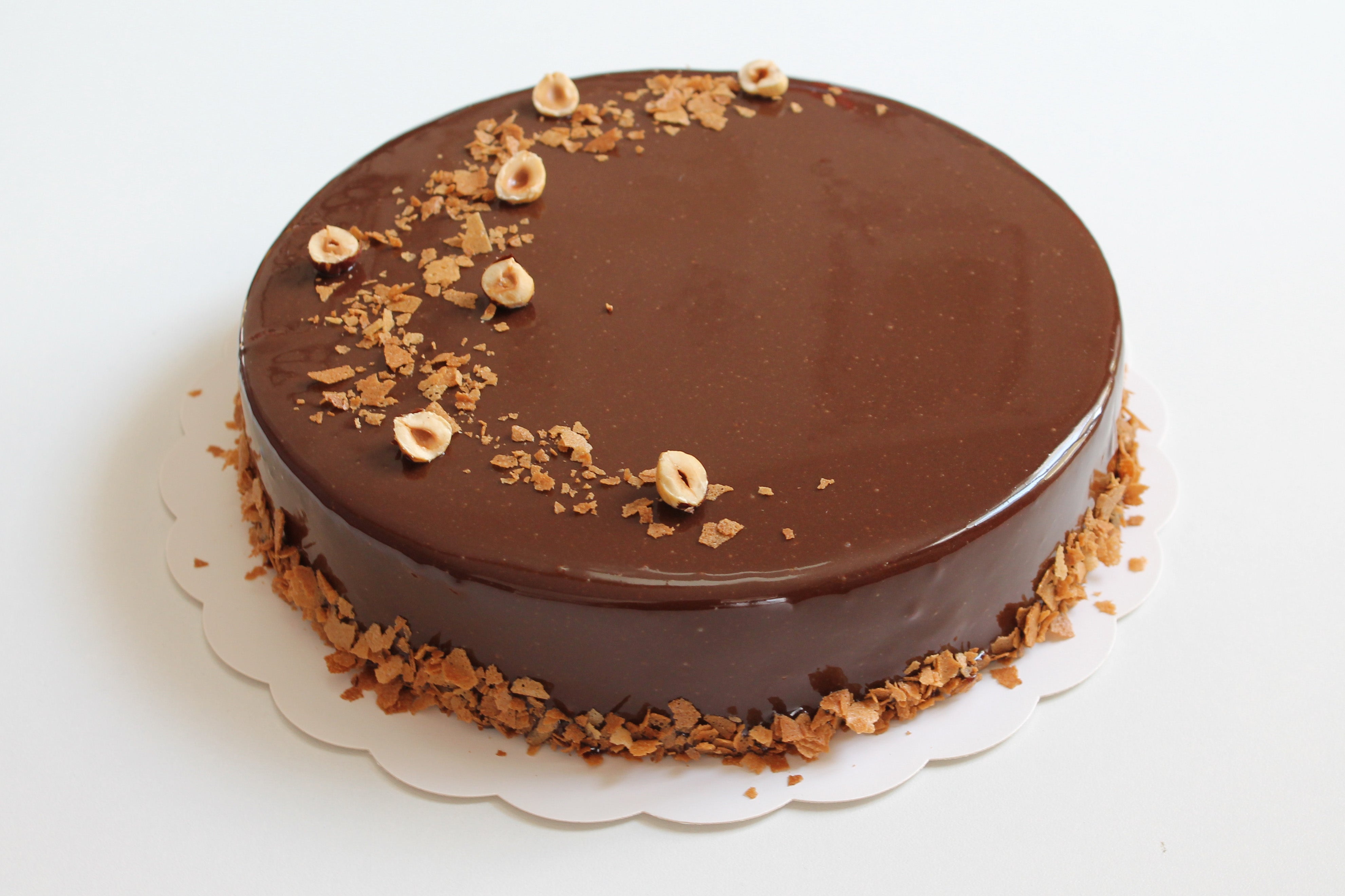 Entremet au  chocolat et praliné noisette