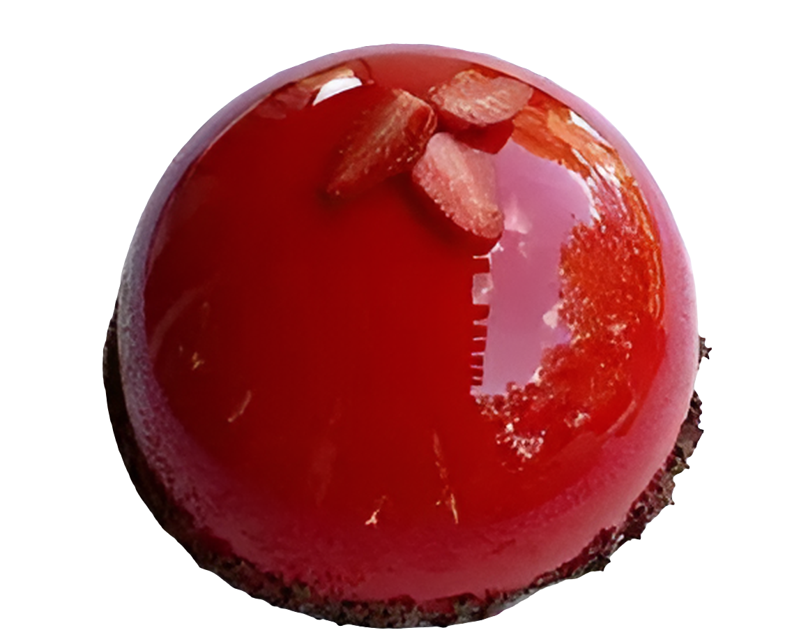 Dômes a la mousse aux fraises