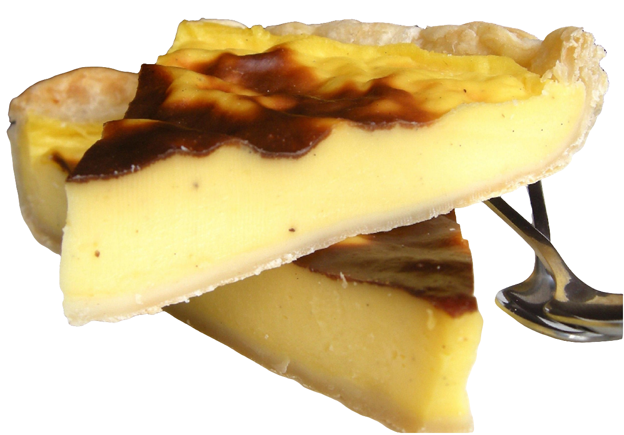 Tranches de flan vanille